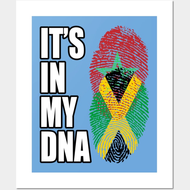 Jamaican And Moroccan Mix DNA Flag Heritage Wall Art by Just Rep It!!